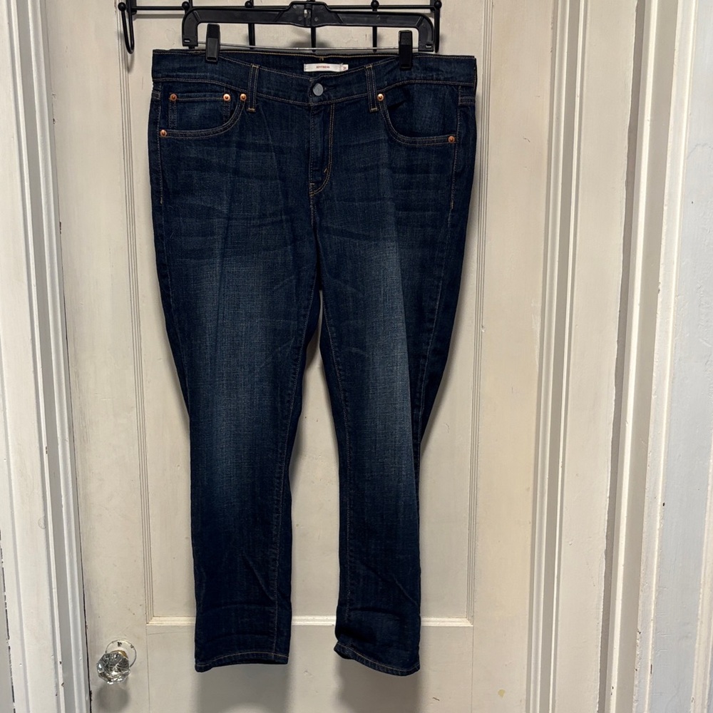 Levi Strauss Boyfriend Dark Blue Women's Jeans 31 x  27